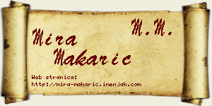 Mira Makarić vizit kartica